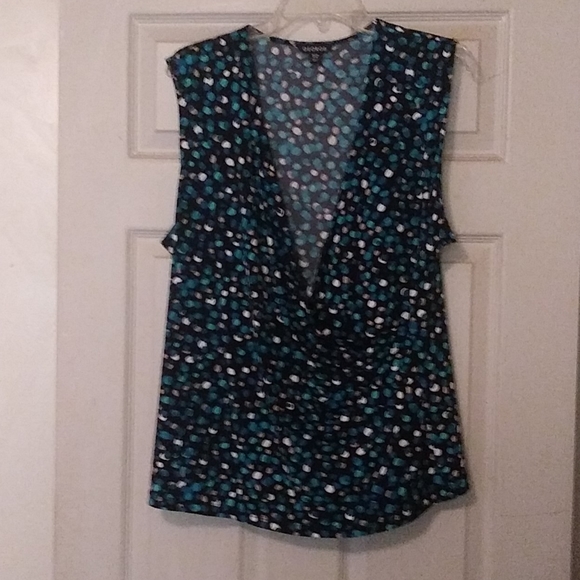 Sleeveless polka dot top with jacket - Picture 2 of 4